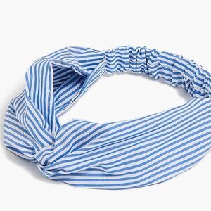 JCrew Hair Band Accessory Blue White Stripe